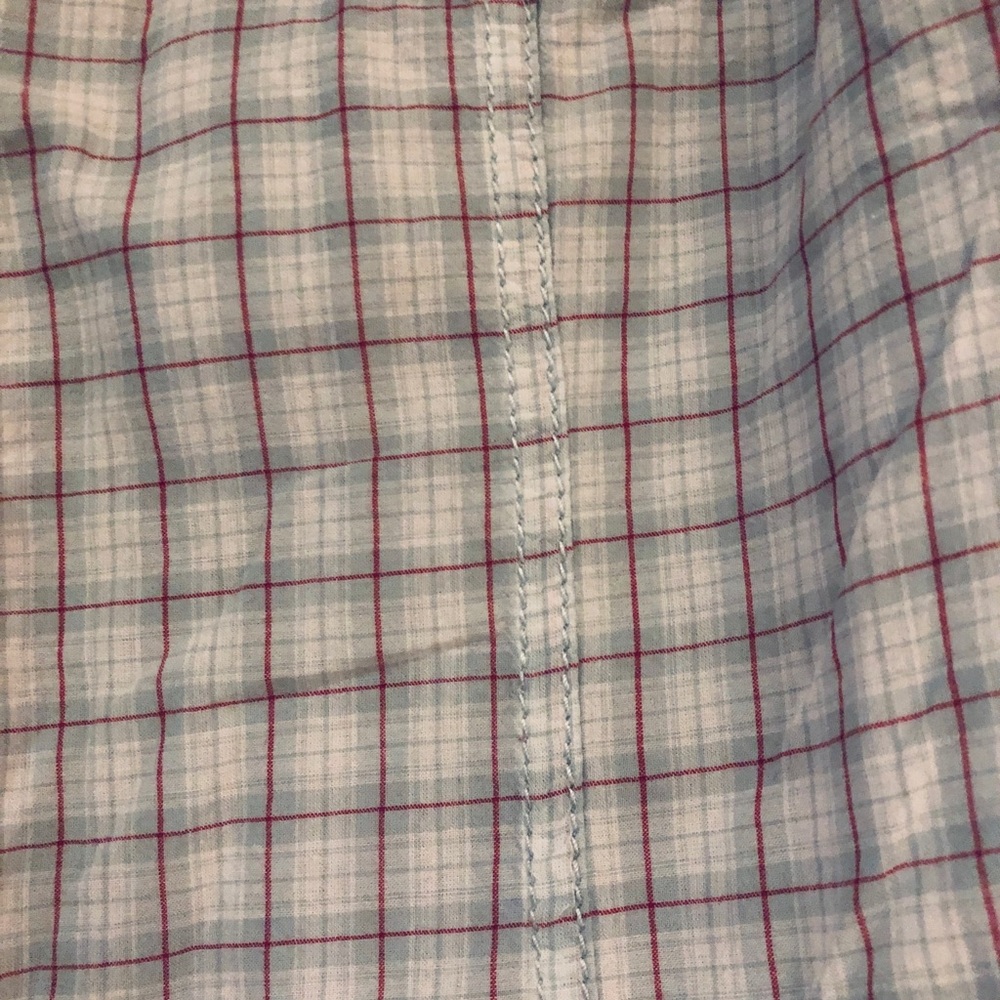 Plaid Button Down with Ruffle Trim - Picture 7 of 8